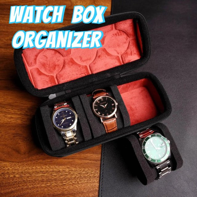 OAKCHARM Uhren-Reisetasche, Leder, Schwarz, Herren - Bild 1