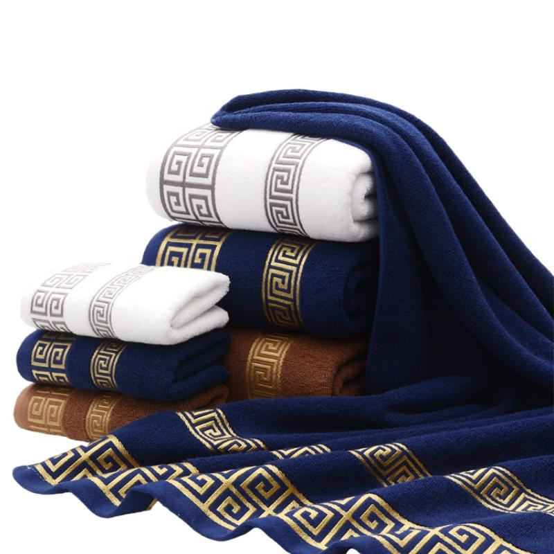 2er Set Badehandtuch aus 100% Baumwolle mit Waschlappen für Erwachsene, B/H: 34 x 75 cm - Bild 3
