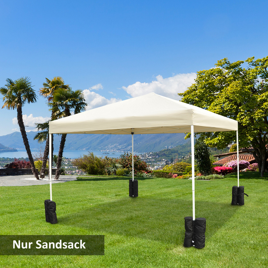 Outsunny Regenschirm Basis mit Gewichtstasche aus Polyester, Schwarz, B/T/H: 14 x 14 x 42 cm - Bild 2