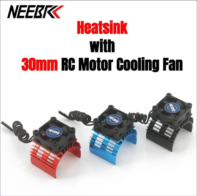 NEEBRC Motorkühlventilator, mit Metall-Kühlkörperhalterung, Blau - Bild 1