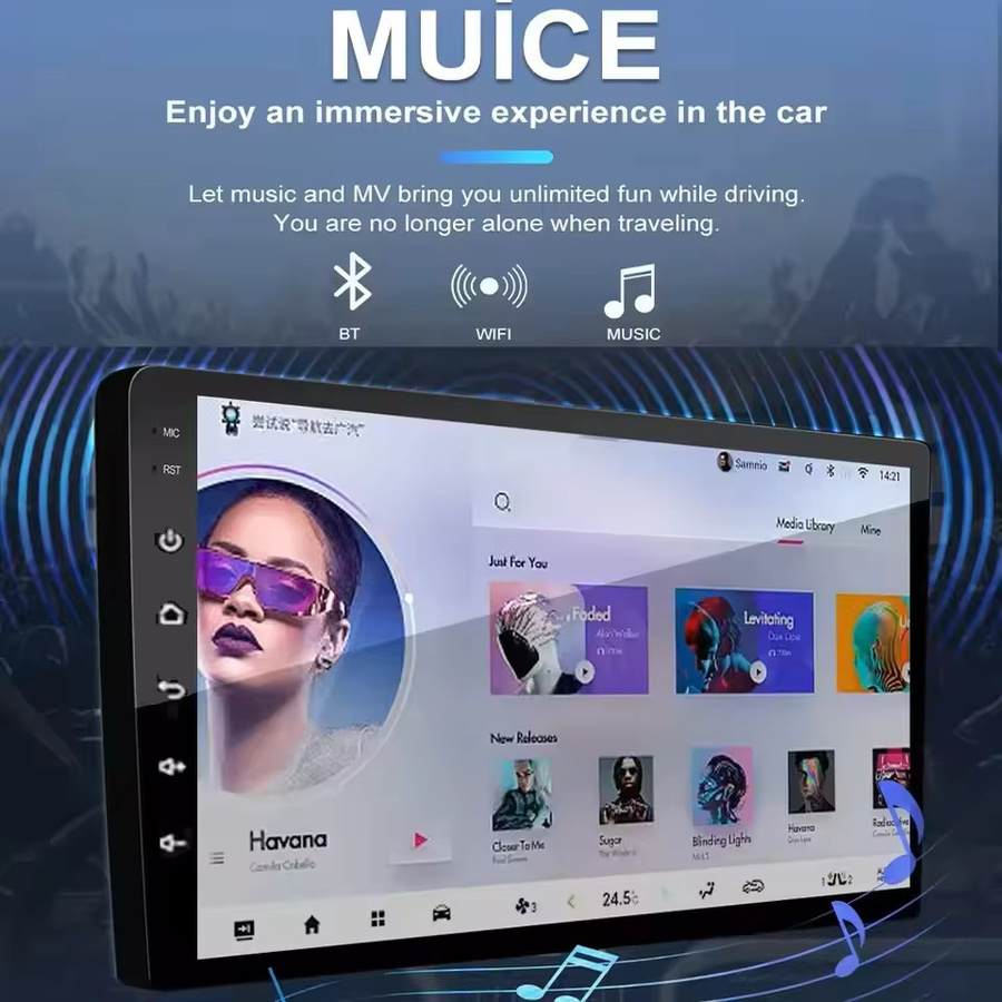 TIEYEZ Android 16 Auto-Multimedia-Player für Ford Ka K2 (2008-2014) mit kabellosem Carplay, GPS und Navigation, Schwarz - Bild 2