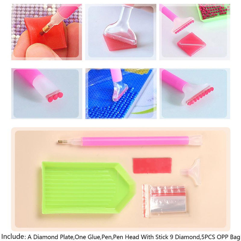 FIYO Diamant-Stickerei Set Sportwagen in Blau, 3D-Diamant-Gemälde mit Kristall-Strasssteinen, B/H: 30 x 20 cm - Bild 1