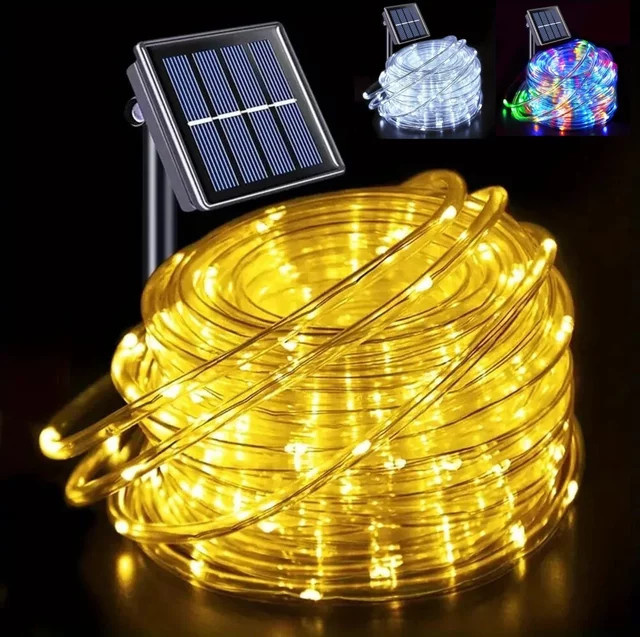 OKAL RED EAST Solar LED Lichterkette Warmweiß Wasserdichte Außenbeleuchtung für Garten und Terrasse - Bild 1