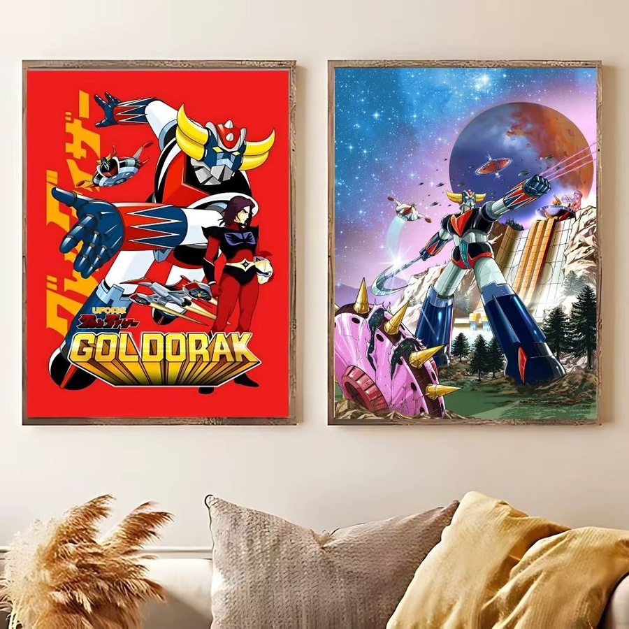52TOYS UFO Roboter Goldorake Retro Druckposter in Gold und Multicolour - Bild 4