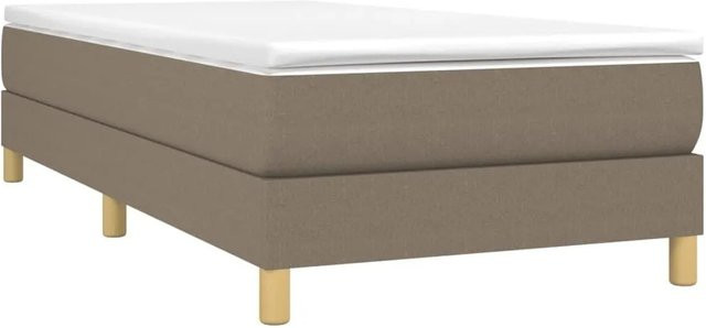 vidaXL Boxspringbett mit Matratze Hybrid-Design in Beige, B/T/H: 100 x 200 cm - Bild 1
