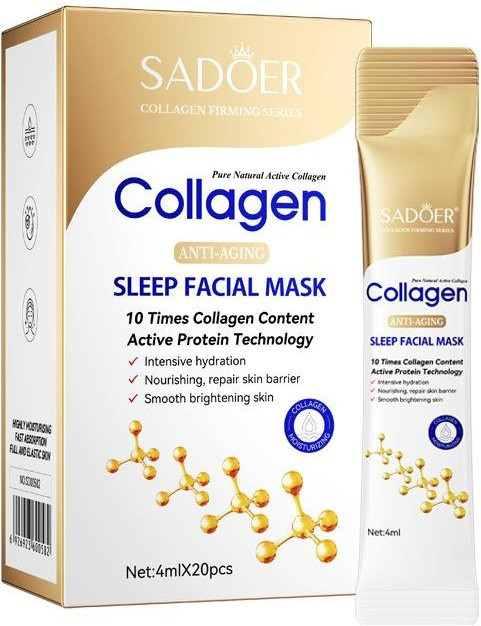 SADOER Collagen Sleeping Gesichtsmaske, 4 ml, 20 Stück, Kollagen - Bild 1