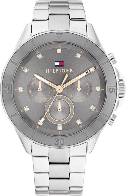 Tommy Hilfiger Armbanduhr, Quarz, Edelstahl, grau, Damen - Bild 1
