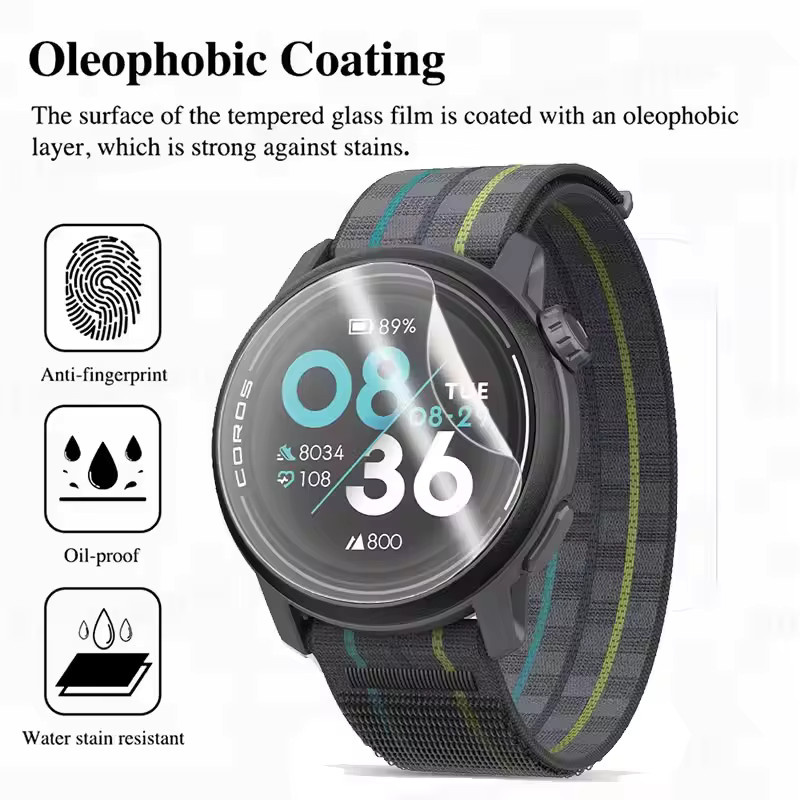 Displayschutzfolie für Coros Pace 3 und Pace 4 Smartwatch, HD Hydrogel-Folie, transparent, 1-10 Stück - Bild 5