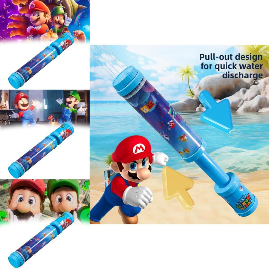 DewBloom Super Mario Wasserpistolen-Spielzeug mit Zugmechanismus - Bild 4