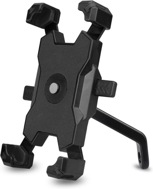 TOMTOP Quick Lock Fahrrad-Handyhalterung, 360 Grad drehbar und verstellbar, Rückansicht Type 2, Schwarz - Bild 1