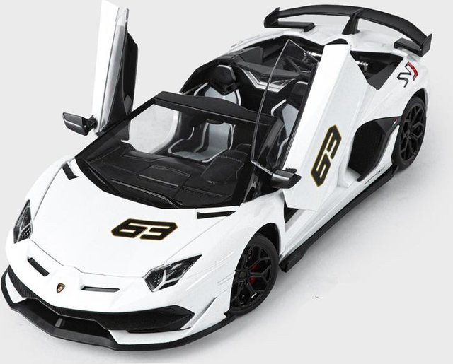 Linyi toy car Aventador Svj 63 Rennwagenmodell, 1:18, Metall, mit Licht und Sound - Bild 1