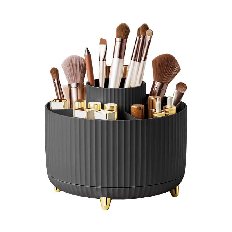 RUNTOIN 360 Grad rotierender Make-up-Organizer mit 5 Fächern in Schwarz - Bild 6