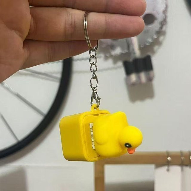 Linyi toy Schlüsselanhänger, Frosch Ente, LED-Licht, Unisex - Bild 1