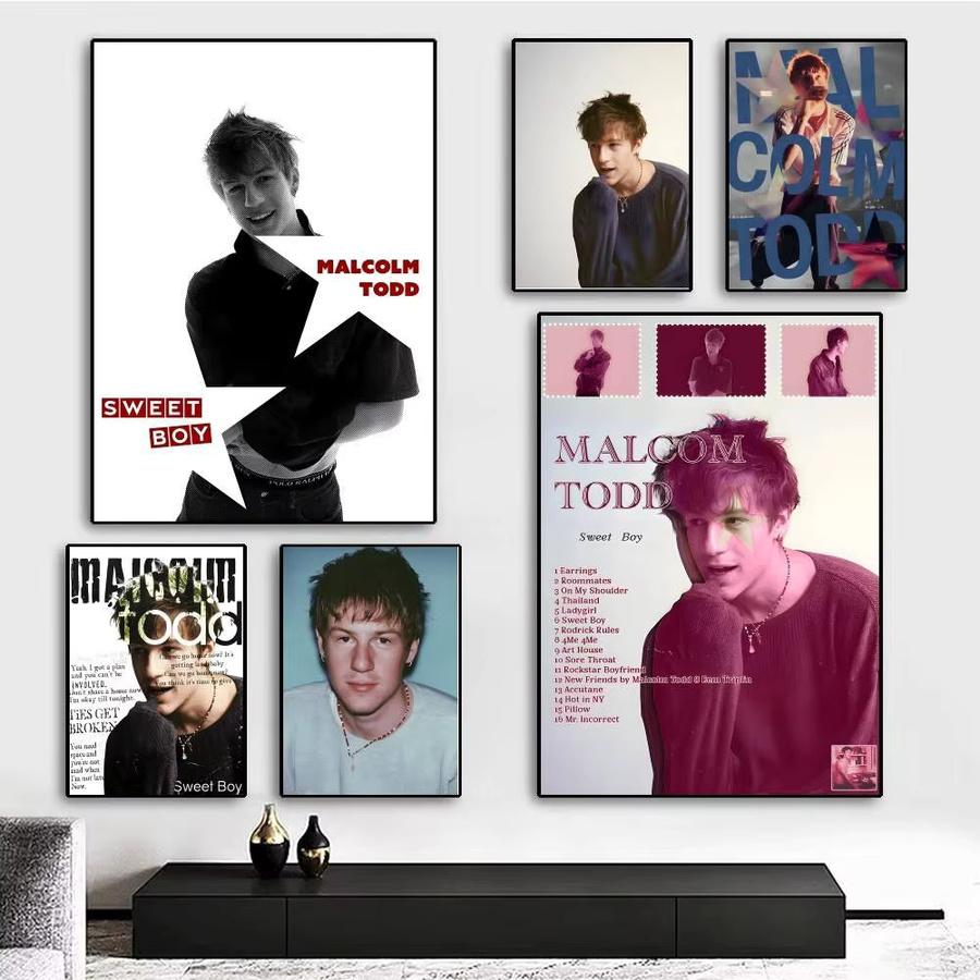 Singer Malcolm Todd Wandaufkleber Bilibili Motiv, Wasserdichter Poster Aufkleber in Mehrfarbig für Wohnzimmer und Schlafzimmer - Bild 2