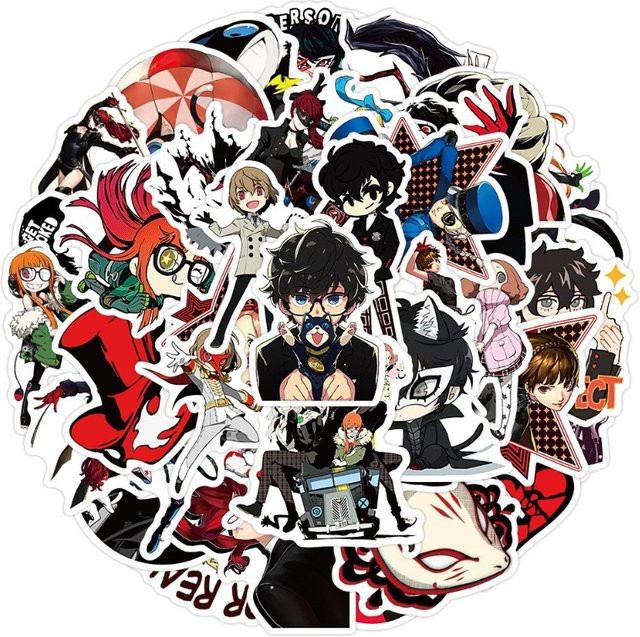 Bandai Cartoon Persona Doodle Aufkleber, 50-teiliges Set, Bunt / Mehrfarbig - Bild 1