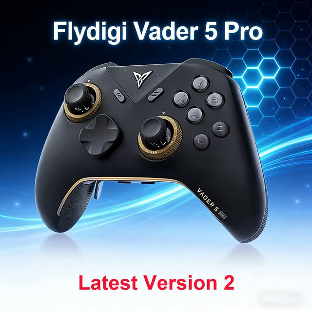 Flydigi Vader 5 Pro Gaming-Controller mit Hall-Effekt-Joysticks und Vibrations-Triggern in Schwarz für PC, Nintendo Switch, Mobile und TV - Bild 1