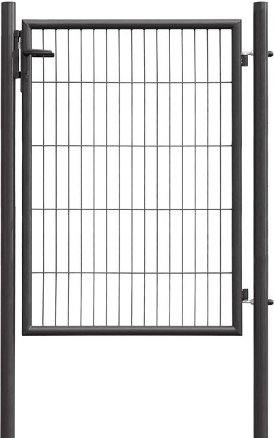 Einzeltor für Einstabmattenzaun in Anthrazit, Breite: 125 cm, Höhe: 100 cm - Bild 1