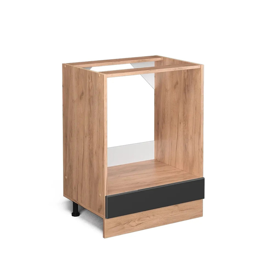 Vicco Herdumbauschrank R-Line Küchenschrank in Anthrazit und Goldkraft mit Eiche-Optik, Breite: 60 cm - Bild 3
