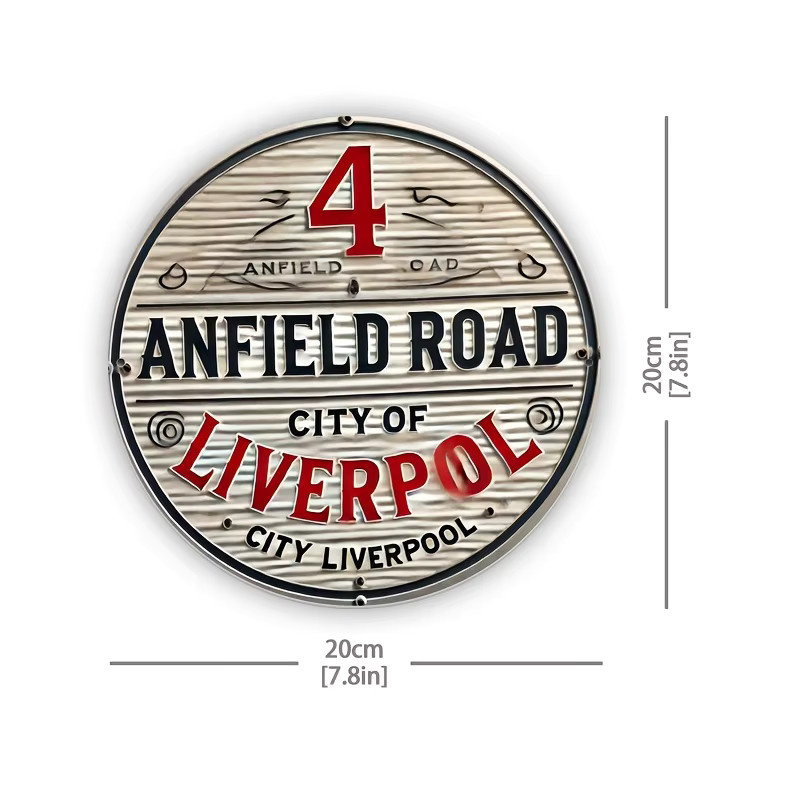Leipu Anfield Road Vintage Holzwandkunst – Rustikales Wandbild aus Holz in Multicolour - Bild 4