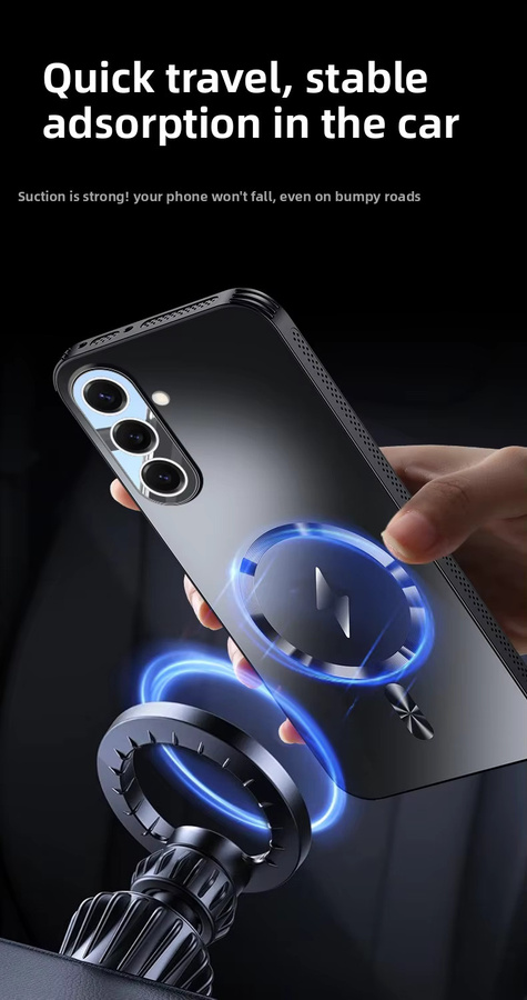 GRASALE Schutzhülle für Samsung Galaxy S26 Ultra und S25 Plus, Hartschale Matt mit Magnetisch für kabelloses Laden und Linsenschutz, Schwarz - Bild 3