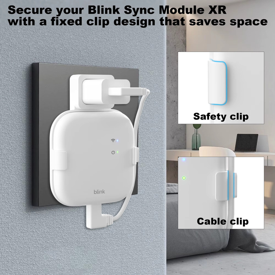 Wandhalterung für Blink Sync Modul XR, platzsparender Steckdosenhalter für das Blink Sync Modul XR System Hub - Bild 2