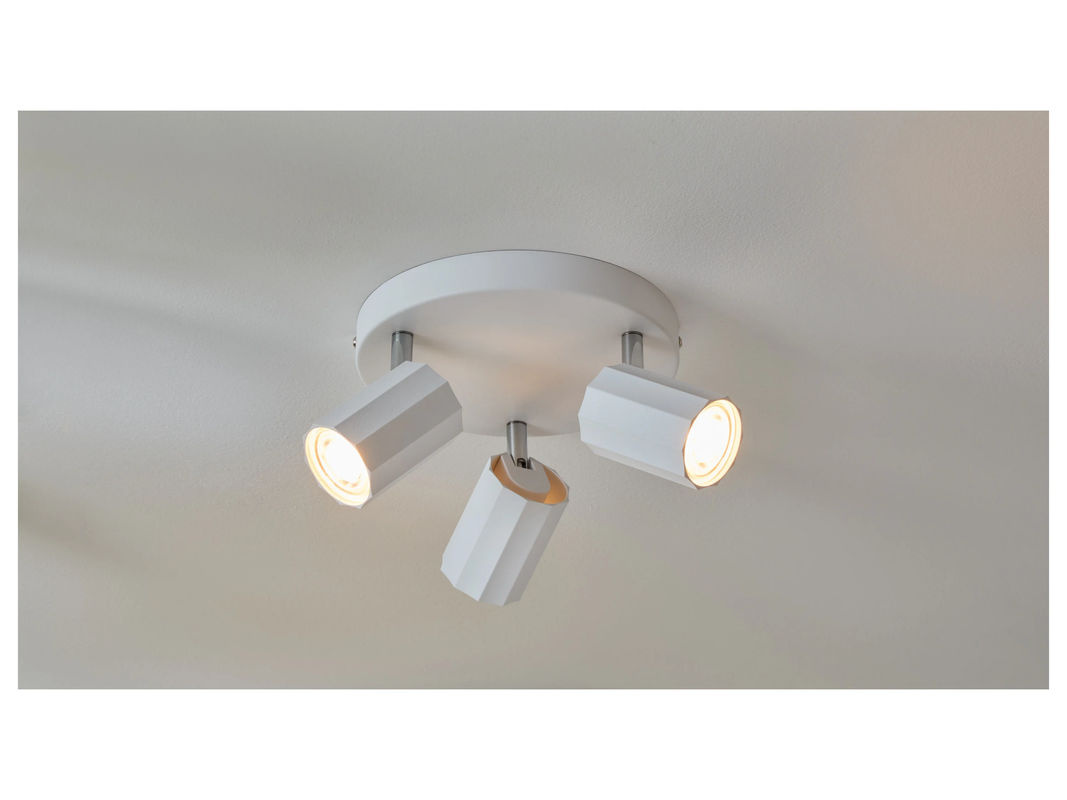 LIVARNO HOME Schienenleuchte mit 3 neigbaren und schwenkbaren LED-Spots in Mattweiß - Bild 2