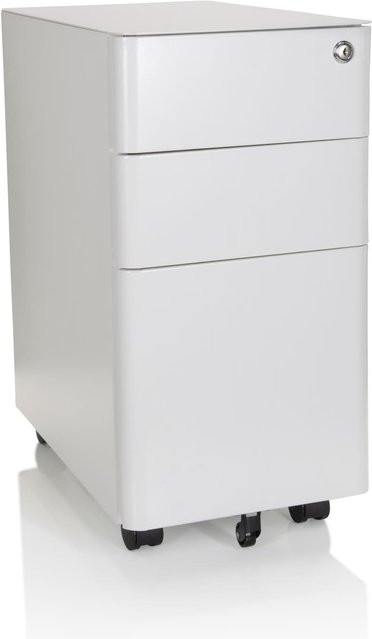 hjh OFFICE Rollcontainer COLOR I aus Stahl in Silver mit Rollen - Bild 1