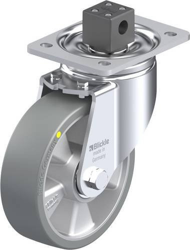 Blickle Lenkrolle LH-ALTH 160K-CS13-AS mit Feststeller in Silber und Grau, Rad-Durchmesser: 160 mm, Tragfähigkeit: 750 kg - Bild 1