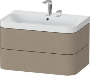 Duravit Möbelwaschtisch Happy D.2 Plus in Leinen mit 2 Schubkästen und 2 HL, B: 77,5 cm, T: 49 cm, H: 48 cm - Bild 1