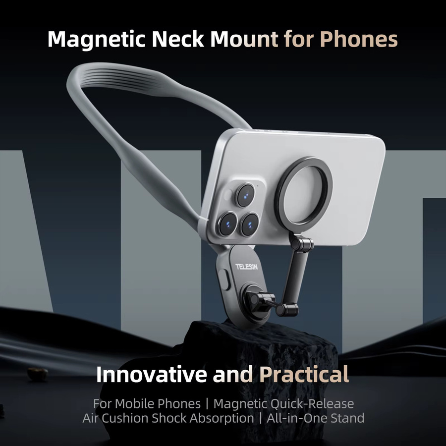 TELESIN Magnetische Halshalterung für iPhone und Android-Telefone in Grün, POV-Brusthalterung und Handy-Gurt - Bild 3