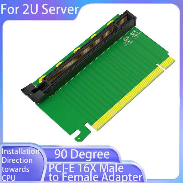 T.F.SKYWINDINTL PCI-E 16 x 3,0 90-Grad-Rückwärts-Riser-Karte für 2U-Server in Grün - Bild 1