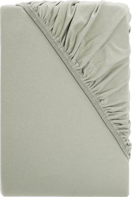 LIVARNO Boxspring Jersey-Spannbettlaken aus Baumwolle, Farbe: Grün, B/T: 140–160 x 200 cm - Bild 1