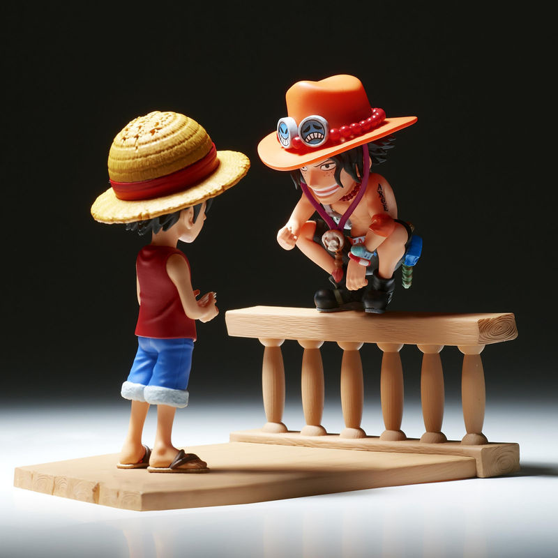 Banpresto One Piece Log Story Monkey D. Luffy und Portgas D. Ace Sammlerfigur mehrfarbig aus Kunststoff - Bild 3