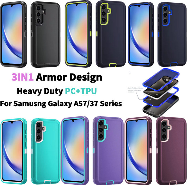 OTT-BOX Heavy Defender Military Armor Case stoßfeste Schutzhülle für Samsung Galaxy A57 A56 A55 A37 A36 A35 A27 A26 A25 A17 A16 A15 in Rot und Pink - Bild 1
