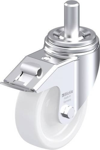 Blickle Stahlblech-Lenkrolle LHZ-SPO 150G-FI in Weiß mit Rad-Durchmesser 150 mm und einer Tragfähigkeit von max. 800 kg - Bild 1