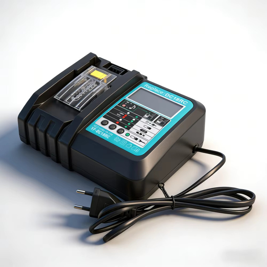 Aleaivy DC18RC 3A Schnellladegerät in Schwarz für 18V und 14,4V Li-Ionen-Akkus (Kompatibel mit BL1860B, BL1850B, BL1840B, BL1440B) - Bild 4