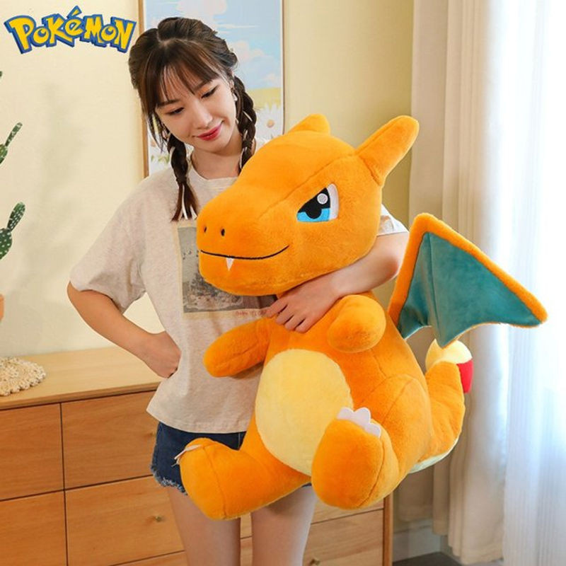 Pokémon Charizard Plüschtier in Orange als weiches Kuscheltier für Kinder - Bild 1
