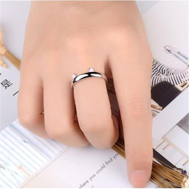 YIRAN Jewelry Ring, 925 Silber, Katze, Rosa, Damen - Bild 1