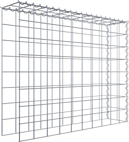 Gabiona Anbaukorb Raised Bed aus Stahl, silbergrau, B/T/H: 80 x 100 x 20 cm - Bild 1