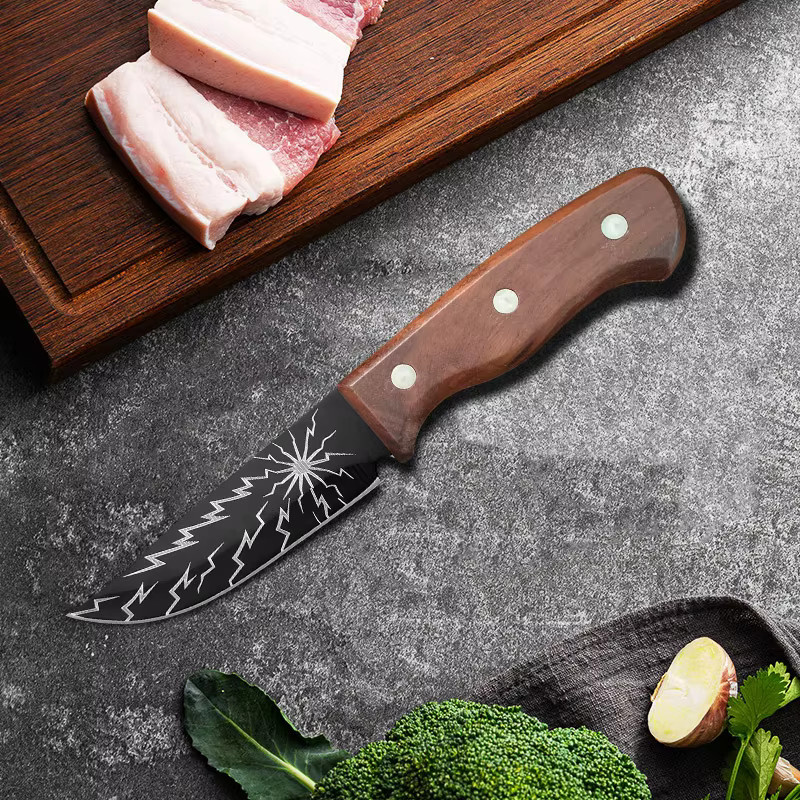 InLeung Geschmiedetes Hackmesser aus Edelstahl mit Holzgriff und Schutzhülle - Bild 6