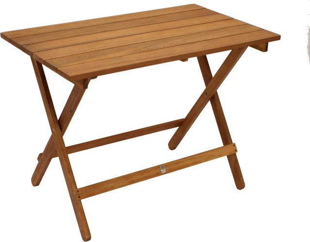 Klapptisch DANA von DEGAMO aus geölter Akazie in Braun, B/T/H: 90 x 52 x 65 cm - Bild 1