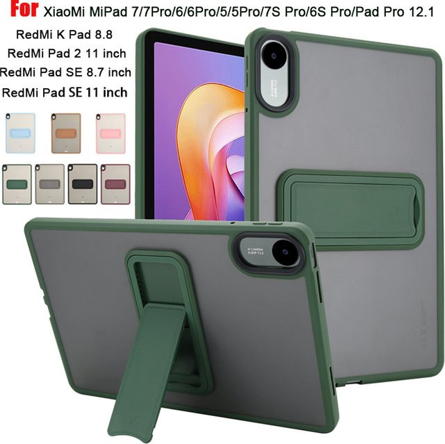 Schutzhülle mit Standfunktion für Xiaomi MiPad 8 7 Pro 11.2 6 5 6S 7S Pro 12.5 11 Zoll und Redmi Pad 2 SE 8.7 11 Zoll in Pink oder Green - Bild 1