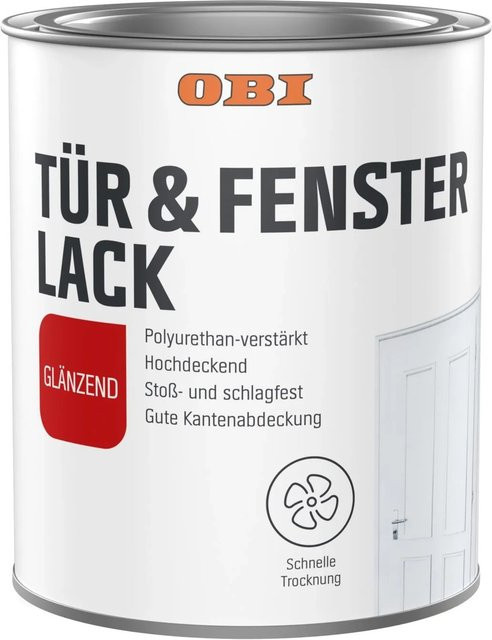 OBI PU Fenster- und Türenlack Anthrazit RAL 7016 glänzend, wasserbasiert, 375 ml - Bild 1