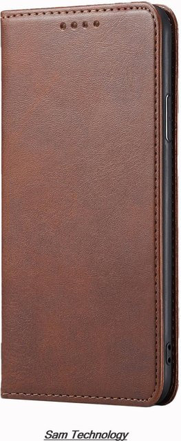 Just Case Ledertasche als Magnetisches Flip Cover für Huawei Nova 12i in Braun - Bild 1