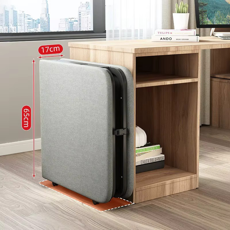 LIUSHADUOLA Gepolstertes Klappbett in Grau mit Hartbrett für Büro und Haushalt - Bild 3