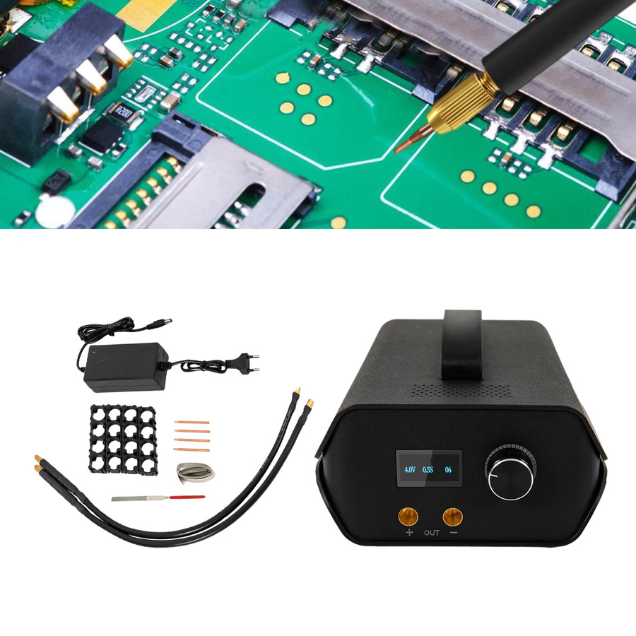CNCEST 3000F Farad Kondensator-Punktschweißgerät in Schwarz mit 2 Stiften und Nickelstreifen für 18650 Lithium-Batteriepacks (220V EU) - Bild 2