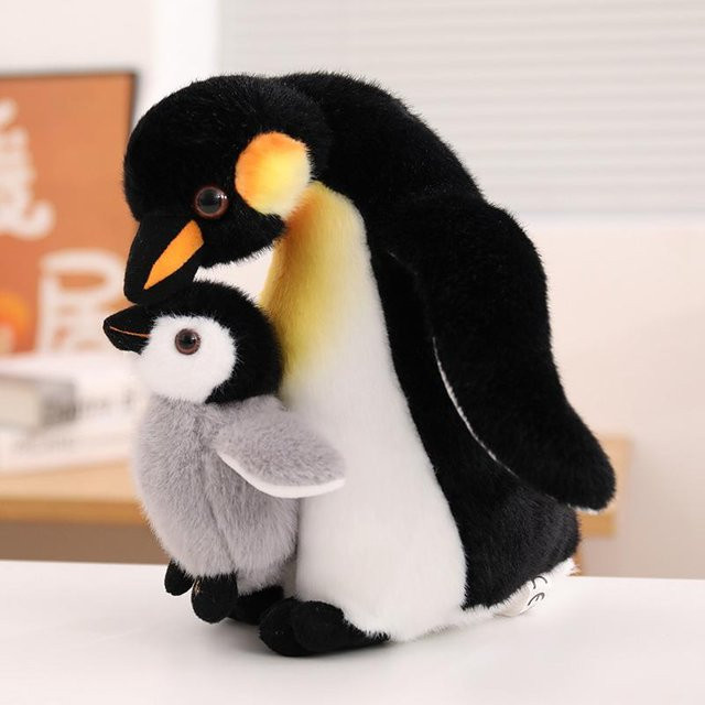 Polarpinguin Plüschtiere, Mutter- und Kind-Pinguinpuppen, Schwarz, ab 14 Jahren - Bild 1