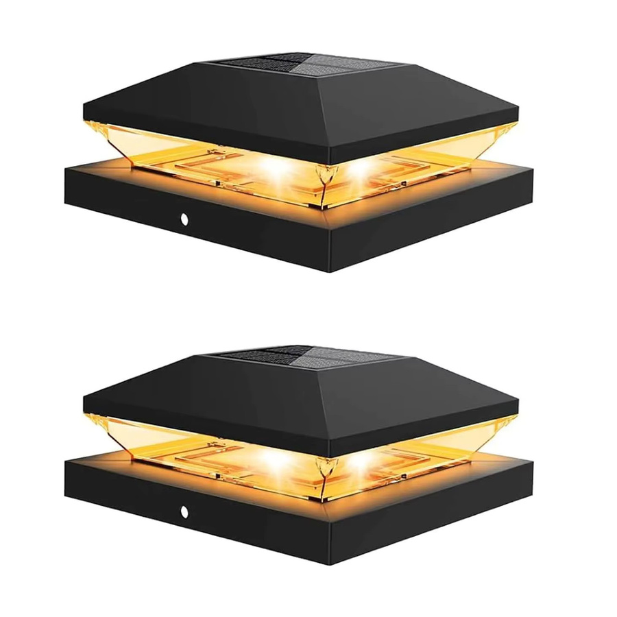 Crepow Solar LED Zaunleuchten Set mit integrierter LED, IP65 wasserdicht, 2 Stück - Bild 7