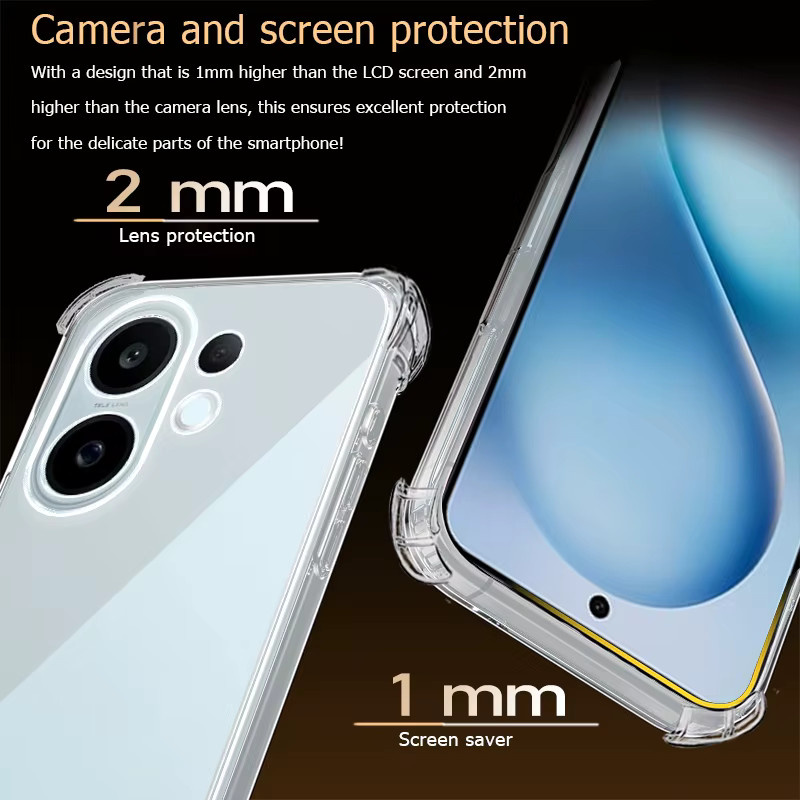 Transparente Schutzhülle für Vivo S30 S20 S19 S18 S18e S17 S16 S17e S16e S15 S15e Pro Mini Y03 Y19s Y19 Y78t Y03t Y78 - Bild 2