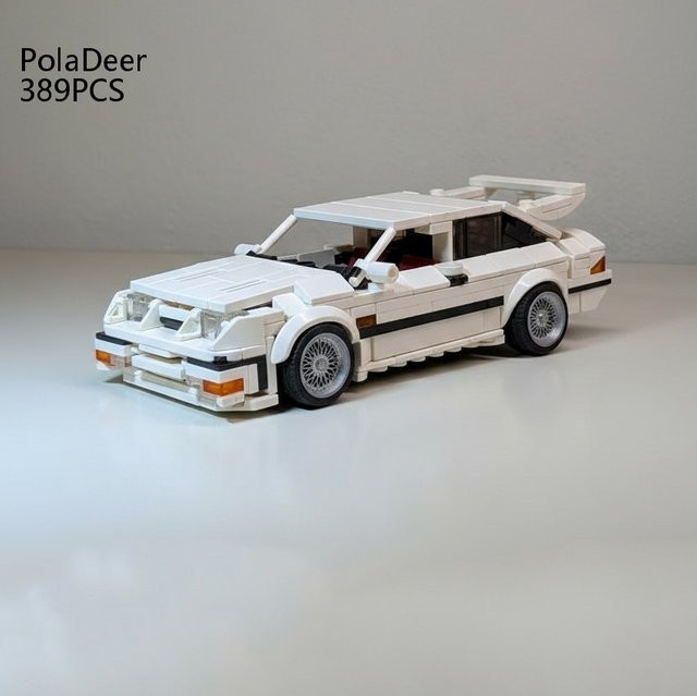 PolaDeer 1986 Turbolader Rennwagen RS500, Bausteine, 389 Teile - Bild 1